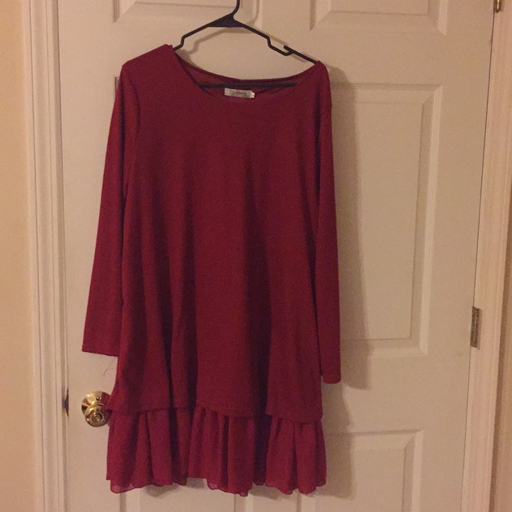 Red tunic.